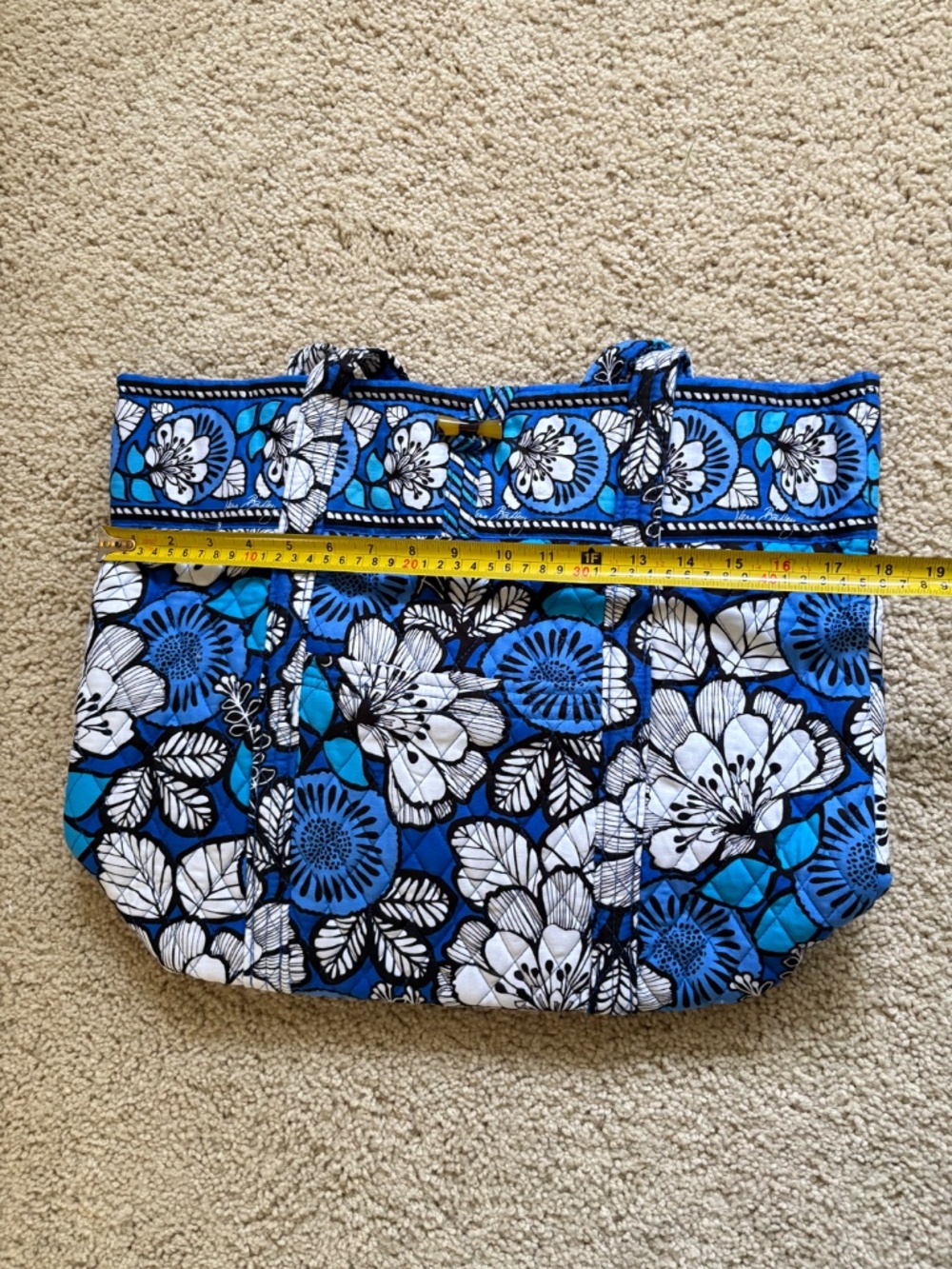 Vera Bradley Blue Bayou Bucket Tote Bag NEW with Tags - Picture 6 of 7